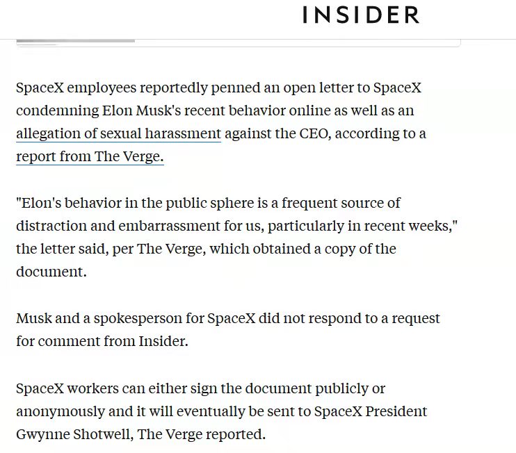 SpaceX員工“背刺”馬斯克