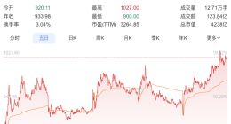 創造歷史，寒武紀股價漲破1000元大關